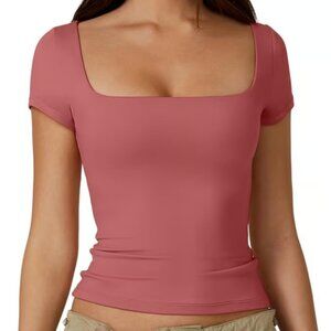 Women’s short sleeve double lined tee